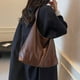 thumbnail image 3 of Bolso Mano Hobo Holgado para Mujer Axila Sólido Cuero PU Con Múltiples Bolsillos, 3 of 9