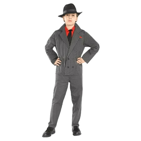 Boys Gangster Costume Mob Boss Godfather Mobster Kids Sized Halloween Child