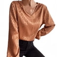 thumbnail image 2 of Mikilon Chemise Décontractée à Manches Longues Col en V Léopard pour Femmes Printemps Automne, 2 of 9