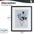 thumbnail image 4 of Stupell Industries Traditional Blue Flower Gift Bouquet Black Framed Print Under Glass, 13 x 16, by Elizabeth Medley, 4 of 8