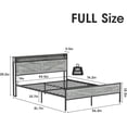 thumbnail image 3 of Veanerwood Queen Platform Bed Frame with Headboard, LED Lights and Power Strip, for Adult, 3 of 7