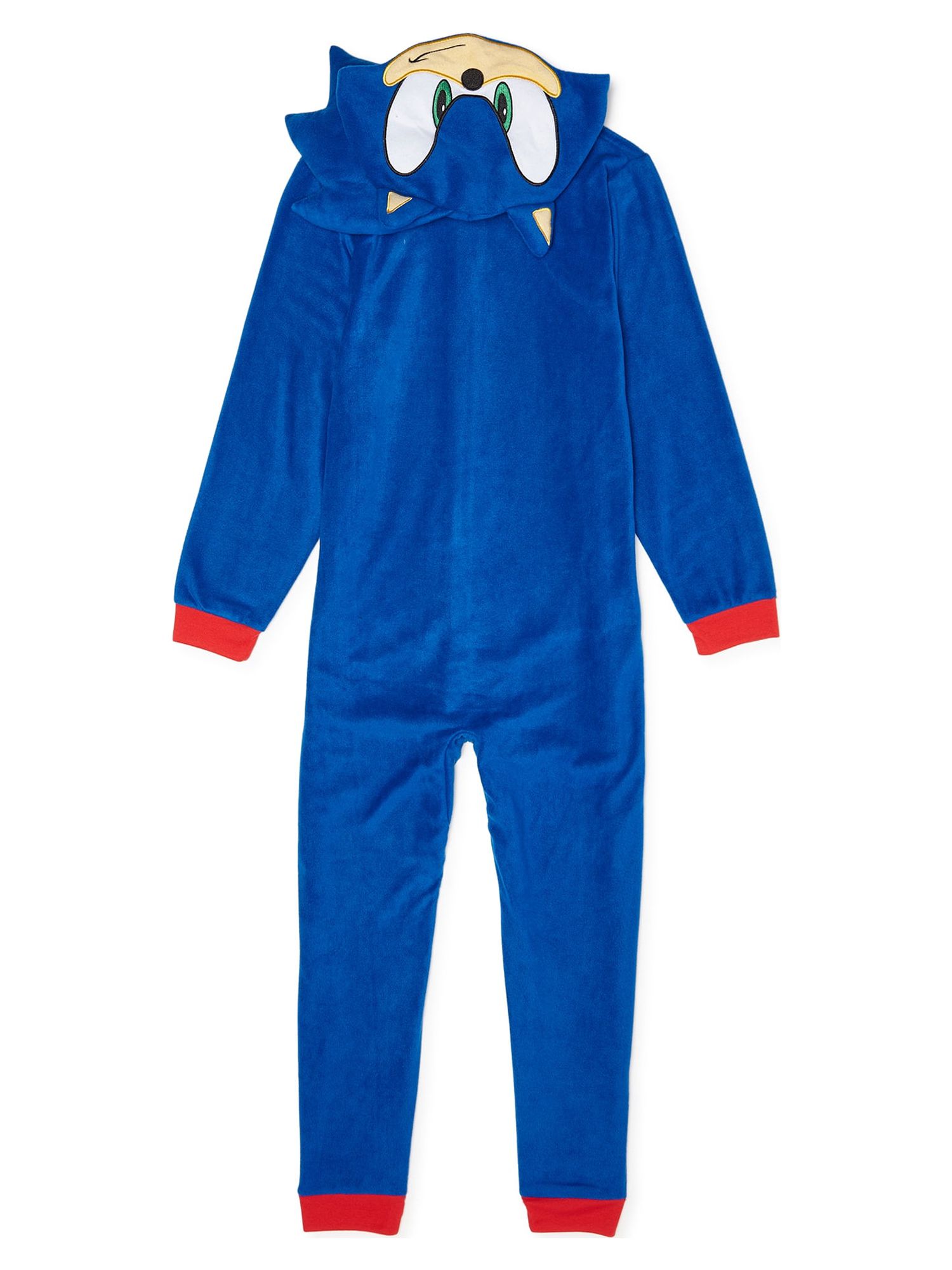 Sonic the Hedgehog Boys Hooded Character Pajama Blanket Sleeper Sizes 4-12 - image 2 of 3