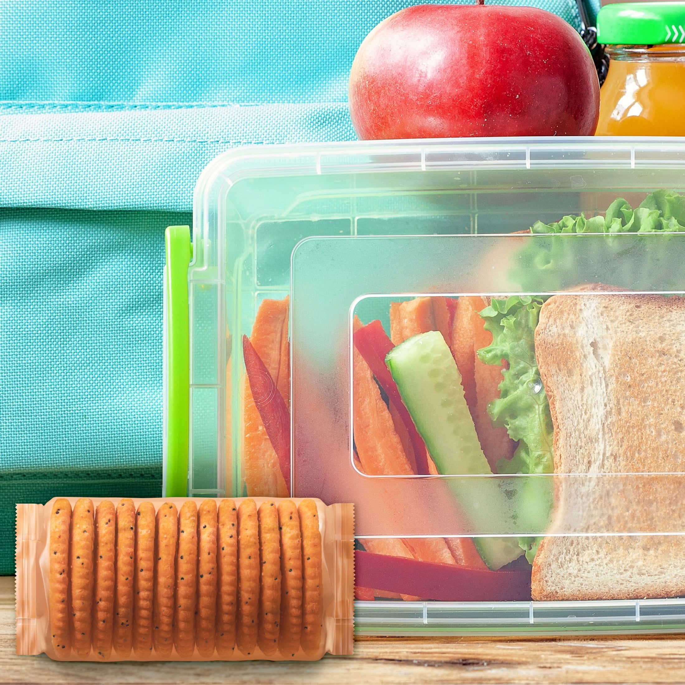 (3 pack) RITZ Fresh Stacks Everything Crackers, Travel Snacks, 11.8 oz (8 Multi Snack Packs)