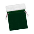 thumbnail image 4 of Bolsa de regalo con cordón para Navidad, suministros para fiestas, bolsa organizadora para saco de Papá Noel Verde 30x40cm, 4 of 8