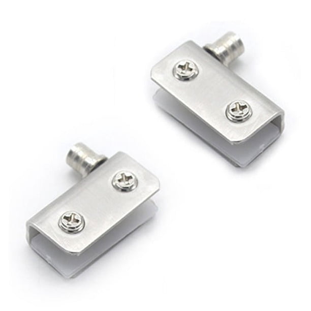 Bisagra pivotante de vidrio, eje de rotación, puerta de gabinete de vino de vidrio, bisagras giratorias, Clip de abrazadera, bisagra de eje, muebles, 2 uds.
