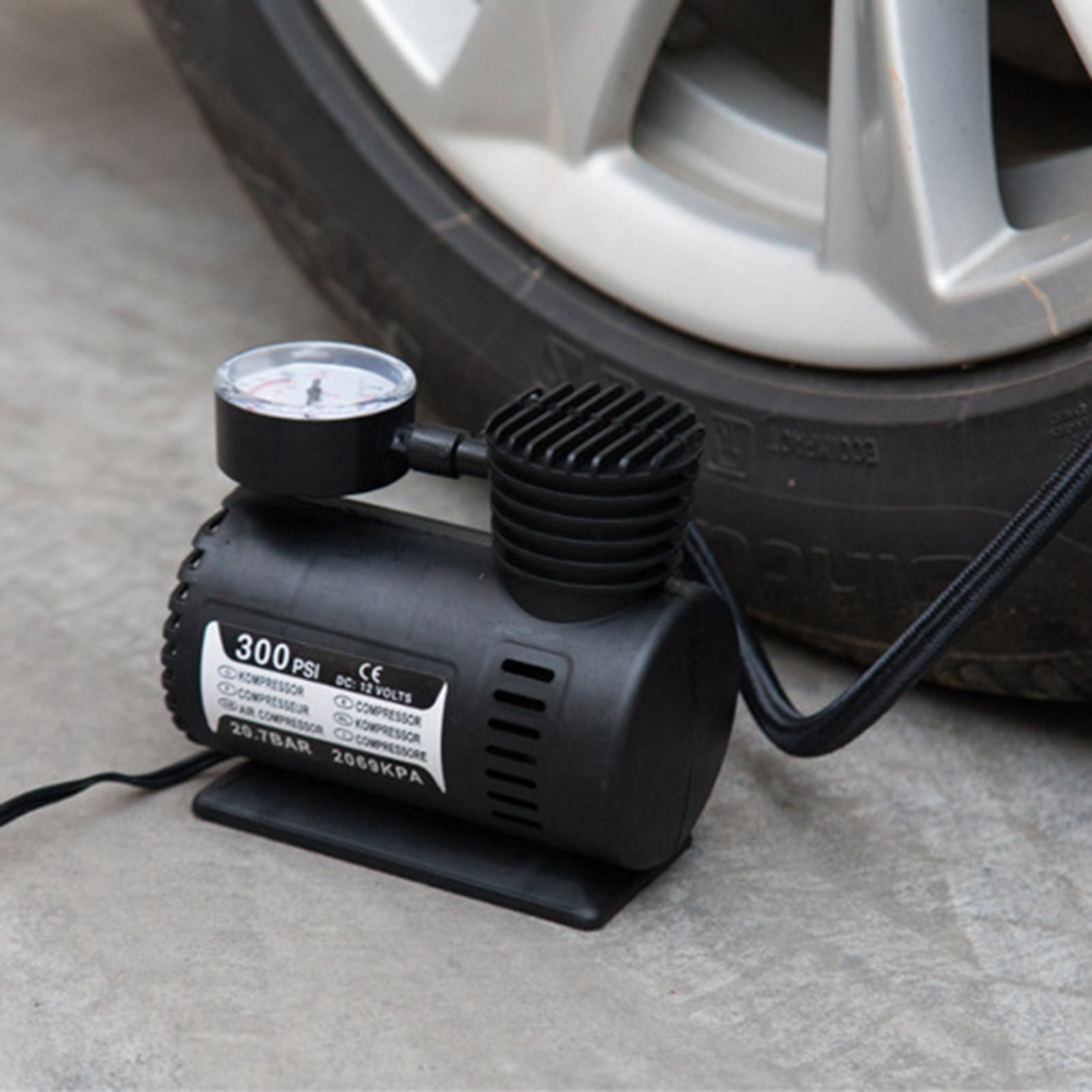 300PSI 12V Mini Air Compressor Auto Car Electric Tire Inflator Pump