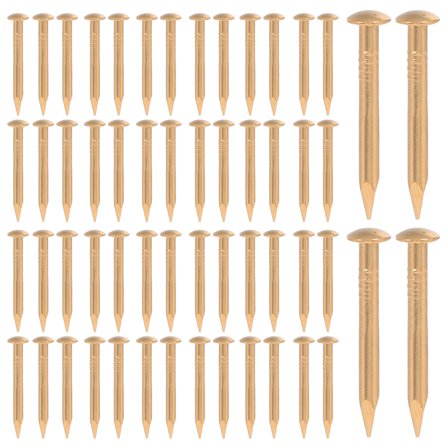 LOLIPPYY 100Pcs Copper Nails for Furniture Decorative Parts Golden