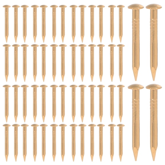LOLIPPYY 100Pcs Copper Nails for Furniture Decorative Parts Golden