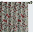 thumbnail image 1 of Vargottam 84 Inch Rod Pocket/Back Tab Cotton Curtains for Windows and Doors - Light Filtering Cotton - Light Filtering Drapes For Doors - Set of 2 Panels, 52"x84" - Ditsy Vine Print (Gray), 1 of 8