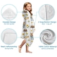 thumbnail image 7 of Highland Cow Bucket Flower Shoe Pattern Hooded Bath Towel，50"x30" for Ages 3 To 12 Kids, Quick Dry Lightweight Soft Microfiber Hood Beach Towel Cover Up for Kids, 7 of 7