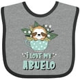 thumbnail image 3 of Inktastic Teacup Raccoon I Love My Abuelo Boys or Girls Baby Bib, 3 of 4