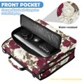 thumbnail image 6 of Zipper Binder with Shoulder Strap 2 inch 3 Ring Waterproof File Folder Organizer Bag 500 Sheet White and Crimson Roses Pattern, 6 of 8