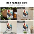 thumbnail image 4 of JEUXUS Rooster Wooden Floor Iron Art Wall Hanging 8*12in 8x12in, 4 of 7