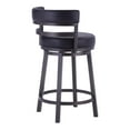 Armen Living Madrid 26" Counter Height Metal Swivel Barstool in Ford