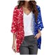thumbnail image 1 of Cover-Ups para Mujeres Moda Casual Cardigan Día de la Independencia Impreso Cover-Up Ligero para el Hogar, 1 of 4