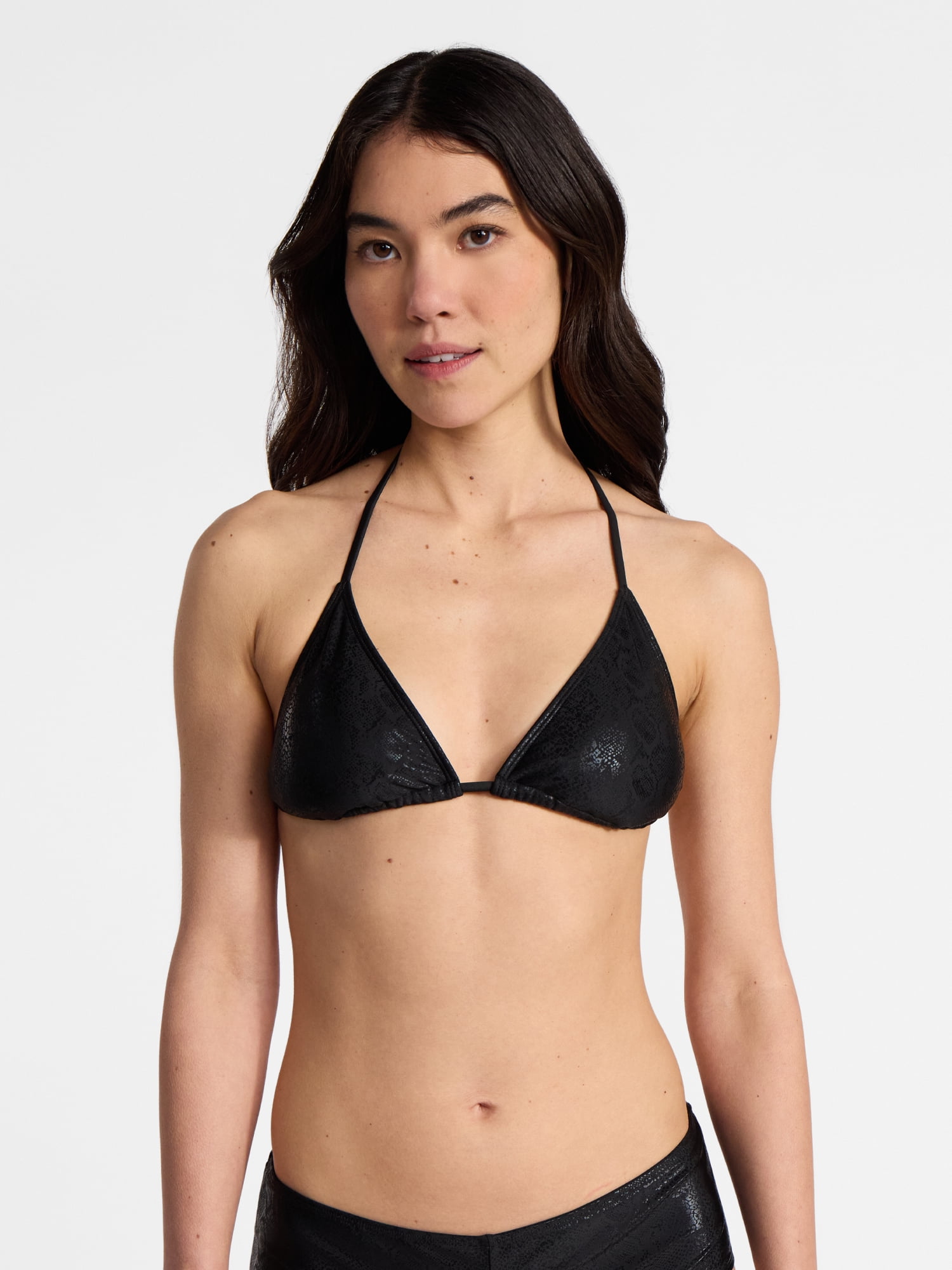 No Boundaries Crochet Triangle Bikini Top, Women's - Walmart.com