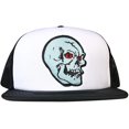 thumbnail image 2 of Topstone Horror Skull Patch Snapback Trucker Hat White, 2 of 3