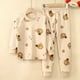 thumbnail image 1 of Conjunto de ropa interior para niños de algodón puro Ropa de casa para niñas Niños Adolescentes Niños medianos y grandes Ropa de abrigo de otoño Pantalones de otoño Ropa para niños, 1 of 1