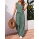 thumbnail image 5 of Conjuntos de 2 Piezas para Mujer: Chaleco de , Conjuntos Casuales Elegantes, Pantalones de Pierna , Trajes. Verde L, 5 of 7