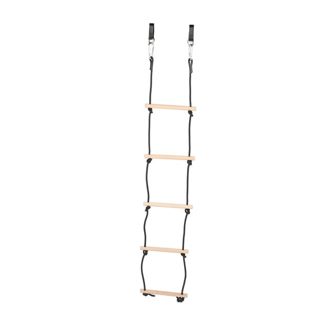 Kids Rope Ladder, Safe Easy To Install Kids Climbing Rope Ladder 5 Steps Prevent Slip Multifunctional Wooden for Outdoor
