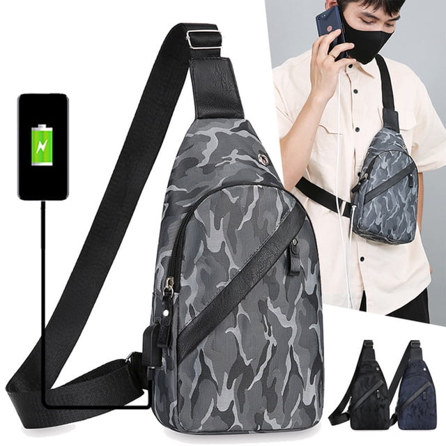 Xihbxyly Bolso de Negocios Tipo Bandolera de Gran Capacidad, Tela Suave, Correa Ajustable, Bolsillos Frontales con Cremallera, Ideal para Viajes Al Aire Libre, Ciclismo y Desplazamientos Diarios, Tam