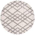 thumbnail image 2 of SAFAVIEH Berber Kyle Geometric Shag Area Rug, Cream/Gray, 8' x 8' Round, 2 of 8
