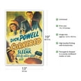 thumbnail image 2 of Cornered - Starring Dick Powell Walter Slezak - Directed by Edward Dmytryk - Vintage Film Noir Movie Poster c.1945 - Master Art Print (Unframed) 13in x 19in, 2 of 4