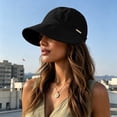 thumbnail image 5 of Hkoxplj Women Lightweight Breathable Baseball Cap Short Curved Brim Sun Hat UV Protection Adjustable Metal Buckle Outdoor Sports Hat Solid Color Summer Casual Hat Unstructured Cap, 5 of 6