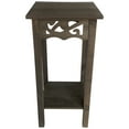 thumbnail image 3 of eHemco Plant Decorating Stand End Table Side Table with Storage Shelf, 11.8 by 11.8 by 23.7 Inches, Antique Water Washed Gray, 3 of 5