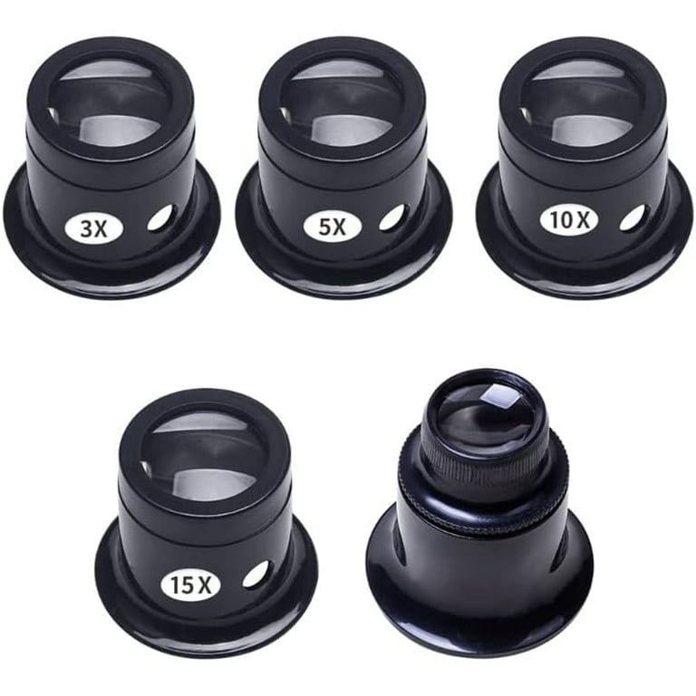 20X Jewelers Eye Loupe Loop Magnifier Monocular Magnifying Glass for Watchmakers Repair Eye Loupe Glass Tools (20X)