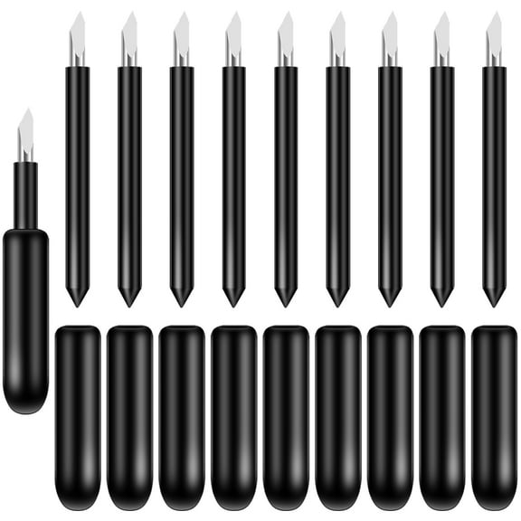 10Pcs Deep Cut Blade 45/60 Degree Sharp Deep Point Blade Foam Chipboard Leather Cutting Tool Compatible With Cricut Explore Air 1 / 2 / 3 Cricut Maker 3 / Maker