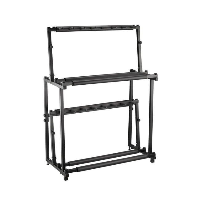 Guitar Stand Rack for Multiple Guitars, 14 Holder Double Layer Metal Guitar Stand, Guitar Rack for Classical Acoustic, Electric, Ukulele, Bass Guitar, Violin