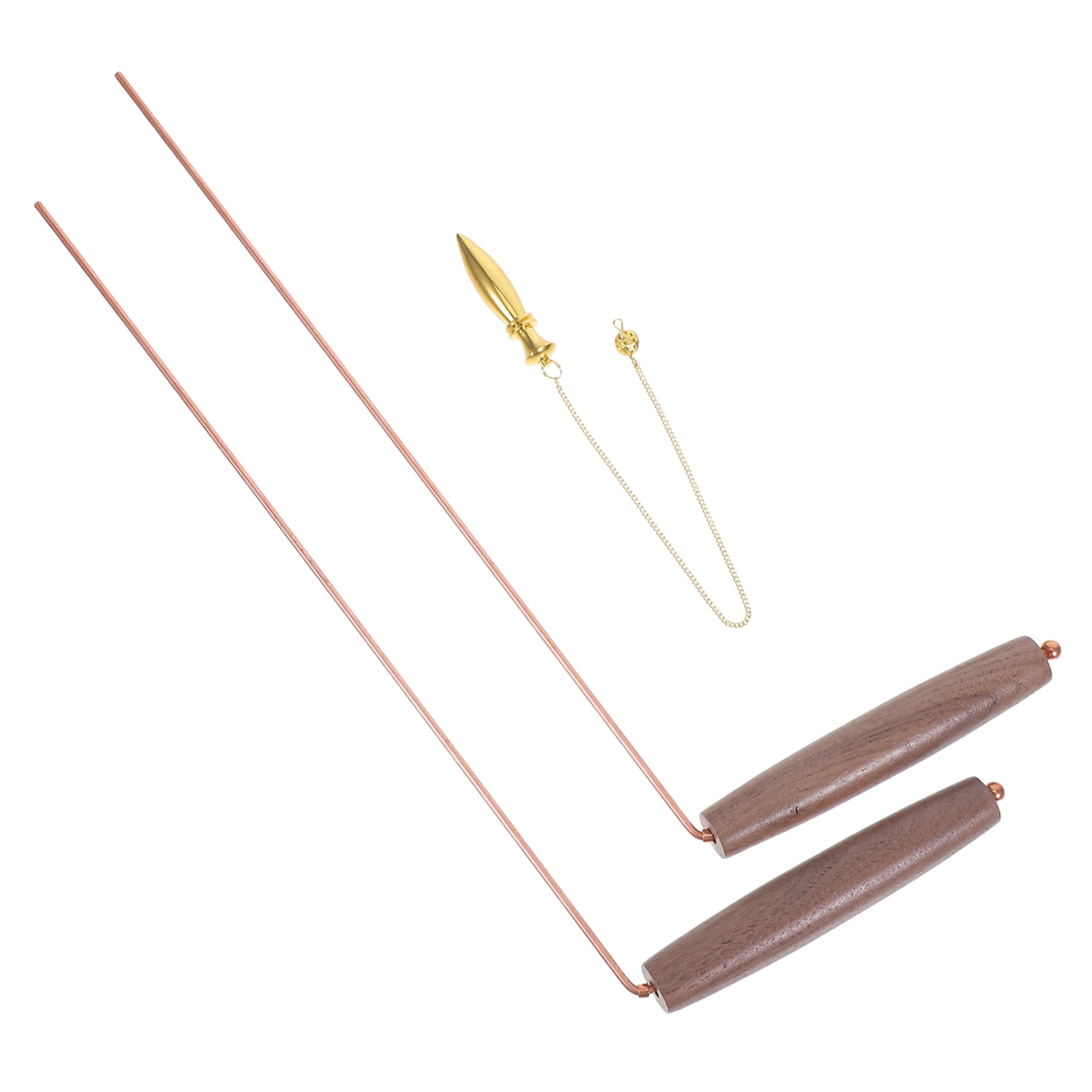 Hemoton 1 Set Handheld Copper Dowsing Rods For Spiritual Use And Treasure Hunting, Copper Divining Tools For Energy Seeking Portable Metal Detector Equipment