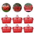 thumbnail image 4 of 20pcs Cestas de frutas plásticas Doble Manijas de almacenamiento Cestas de almacenamiento Cestas Hogar Red, 4 of 7