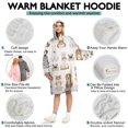 thumbnail image 5 of Cute Cartoon Dog Wearable Oversized Blanket,Wearable Blanket Hoodie for Adults,Cozy Hooded Blankets with Super Pockets,Super Warm Fuzzy Pullover for Women & Men, 5 of 6