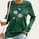 thumbnail image 2 of Camiseta de manga larga con cuello redondo para mujer a la moda, blusa con estampado de otoño, sudadera Fridja czfsfas2196, 2 of 4