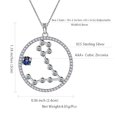 thumbnail image 5 of Capricorn Zodiac Necklace Pendant Women Jewelry Birthday Gift Mystic Topaz 925 Silver, 5 of 8
