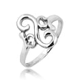 thumbnail image 3 of Chic Modern Swirls Band Sterling Silver Ring-7, 3 of 7