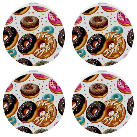 

YZUOUZY Night Light LED Lamp 4-PC Donuts Desserts Chocolate Sugar