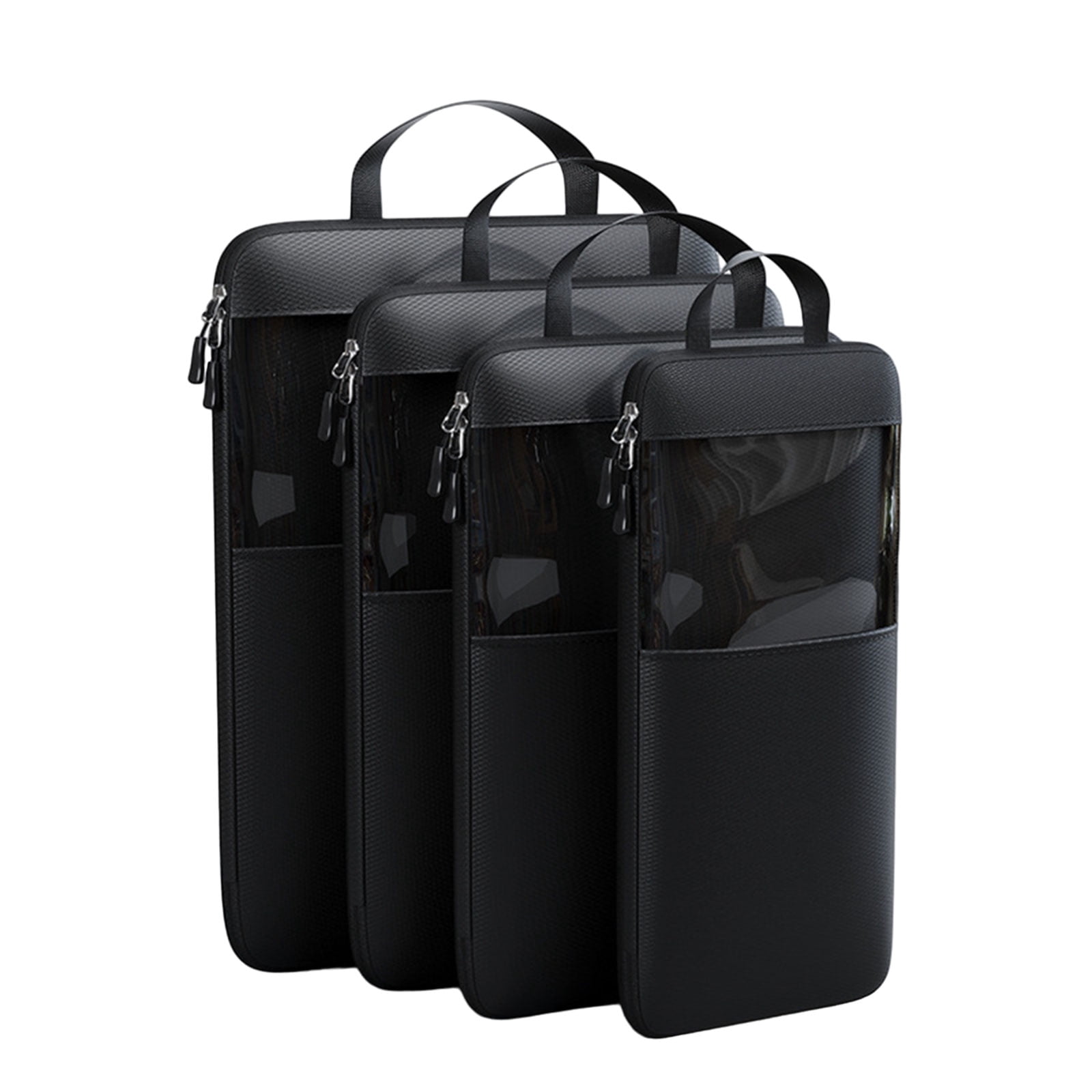 Pack of 4 Space Saving Travel Packing Cubes Convenient Travel Storage Holder Bag Compressible Packing Organizers