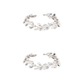 thumbnail image 2 of Minnieouse Diadema de boda para mujer, forma de hojas de cristal, festival, vacaciones, aniversario, compromiso, oficina, diadema para el pelo, Oro 2piezas, 2 of 6