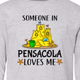 thumbnail image 4 of Inktastic Someone in Pensacola Loves Me Beach Vacation Long Sleeve Youth T-Shirt, 4 of 5