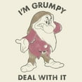 thumbnail image 2 of Men's Snow White and the Seven Dwarfs I'm Grumpy Deal With it Distressed Graphic T-Shirt, 2 of 4