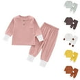 thumbnail image 2 of ZACPNCV Toddler Baby Boy Girl Clothes Set Long Sleeve Tops Sweatshirt Pants 2 Piece Outfit White 12-18 Months, 2 of 2