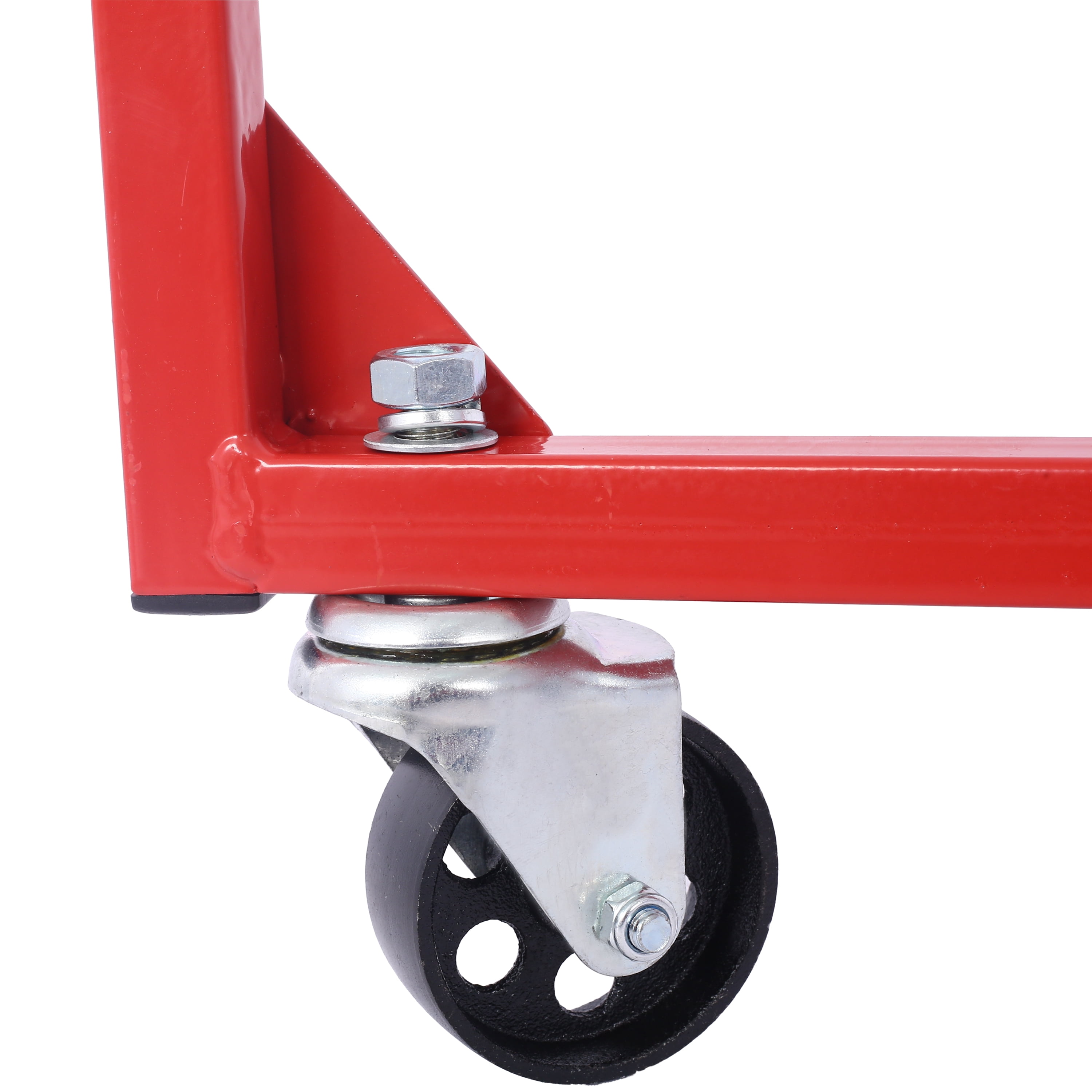 Engine Cradle with Wheels for Chevy Small Block and Big Block, Red, Steel, 1000 lb Capacity