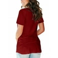 thumbnail image 4 of Women's T Shirts V Neck Casual Short Sleeve Summer Basic Tops Tees, 4 of 4