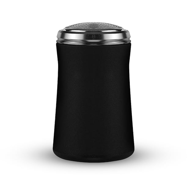 Afeitadora eléctrica recargable impermeable Soidarity de viaje recortadora de pelo de aleación de aluminio compacta Negro