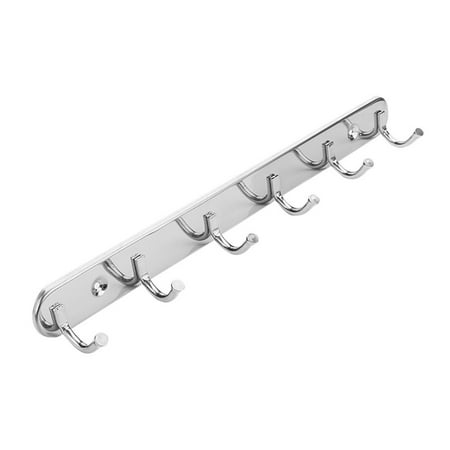 Stainless Steel Wall Coat Rack - Wall Mount Hook Rack Stainless Steel Coat Rack Coat Hooks With 6 Hanger Hooks