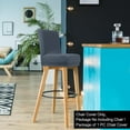 thumbnail image 2 of PiccoCasa Stretch Spandex Bar Stool Cover for Short Back Chair Slategray 1, 2 of 8