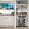 thumbnail image 5 of LALILO Kitchen Curtain Valance Beautiful Beach Spain Rod Pocket Window Curtain 52"x 18" Set of 2, 5 of 5